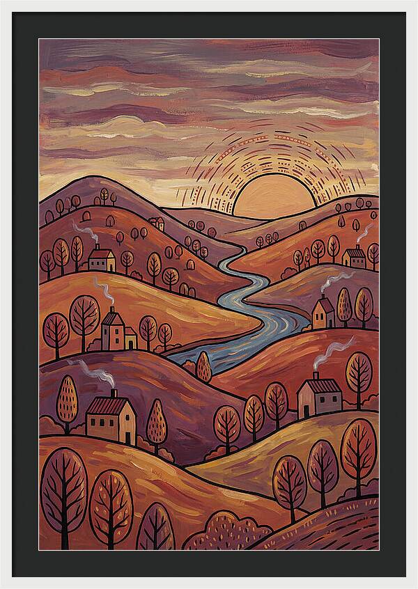 Sunset Over Rolling Hills
