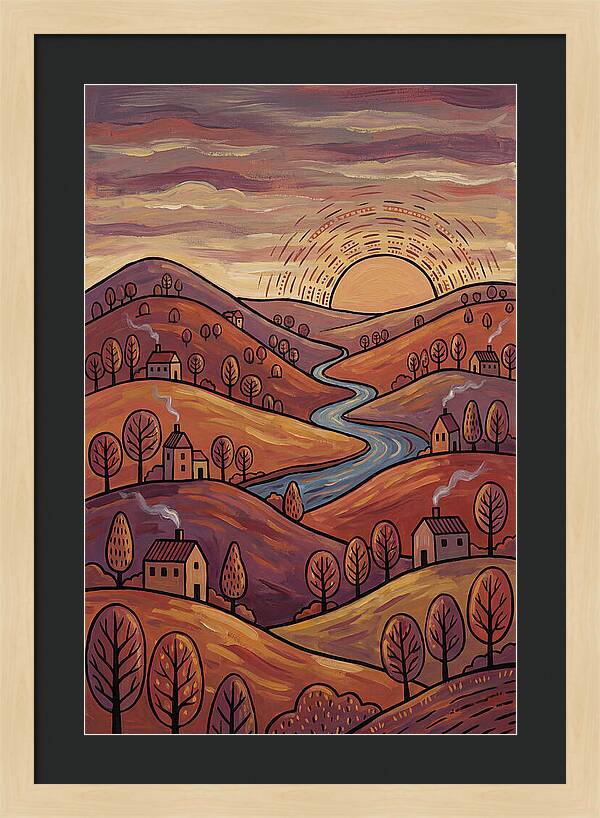Sunset Over Rolling Hills