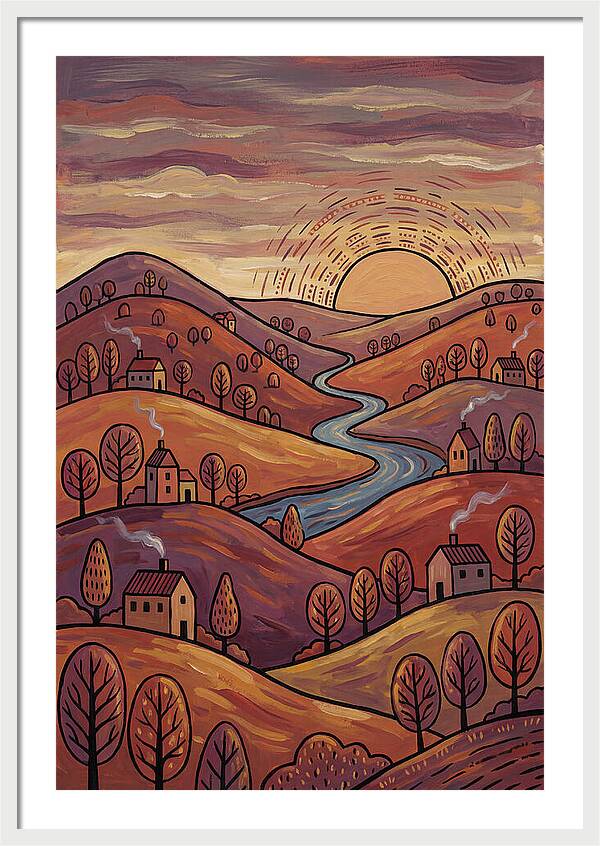 Sunset Over Rolling Hills