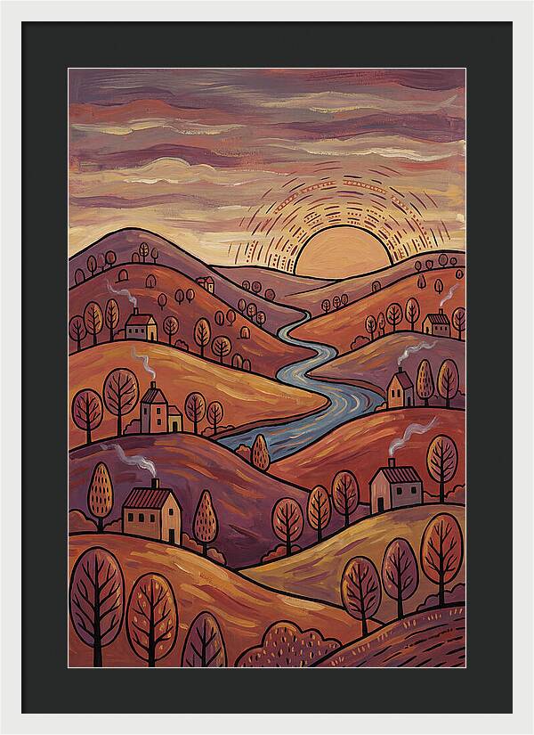 Sunset Over Rolling Hills