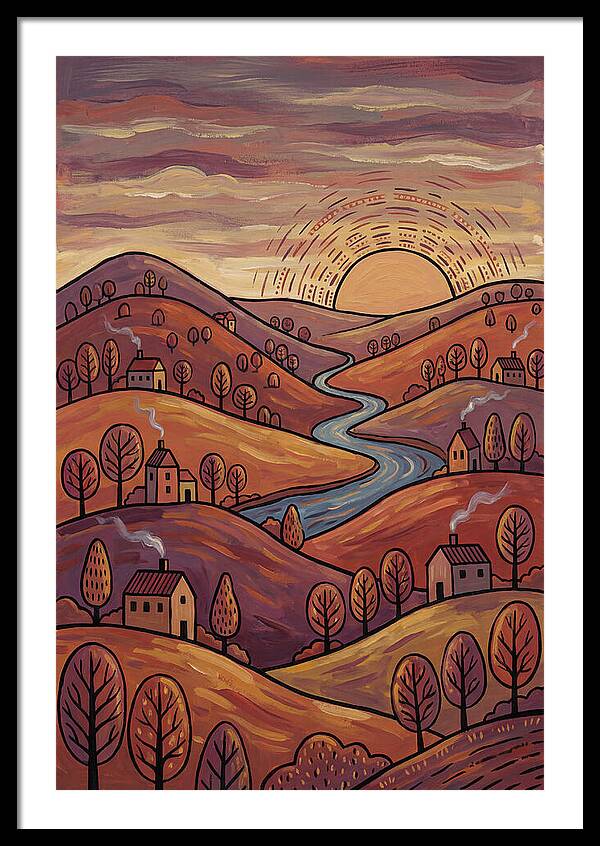 Sunset Over Rolling Hills