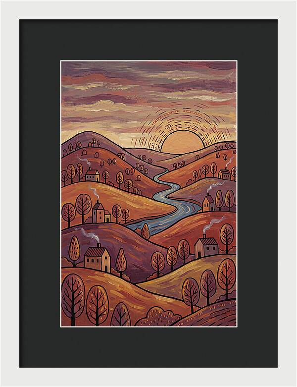 Sunset Over Rolling Hills