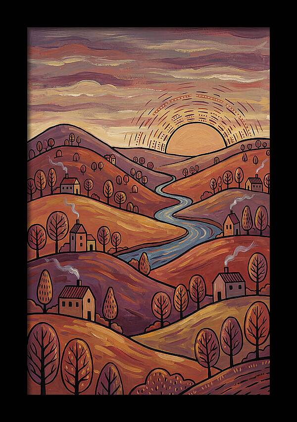 Sunset Over Rolling Hills