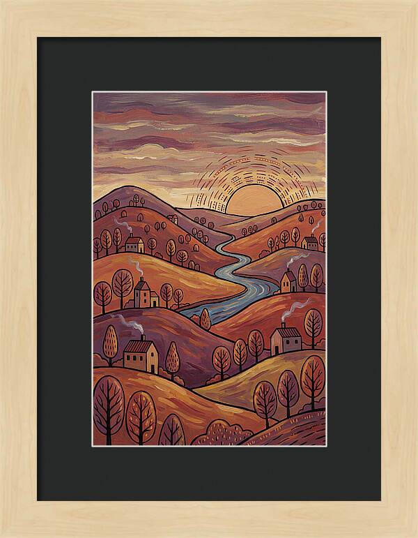 Sunset Over Rolling Hills