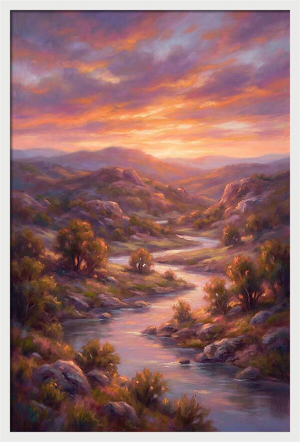 Sunset Over Serene Landscape