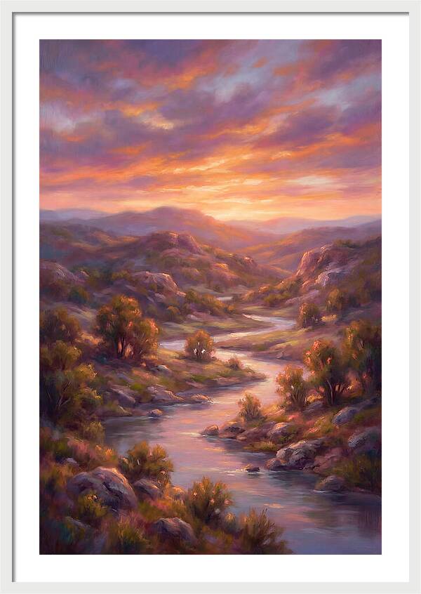 Sunset Over Serene Landscape