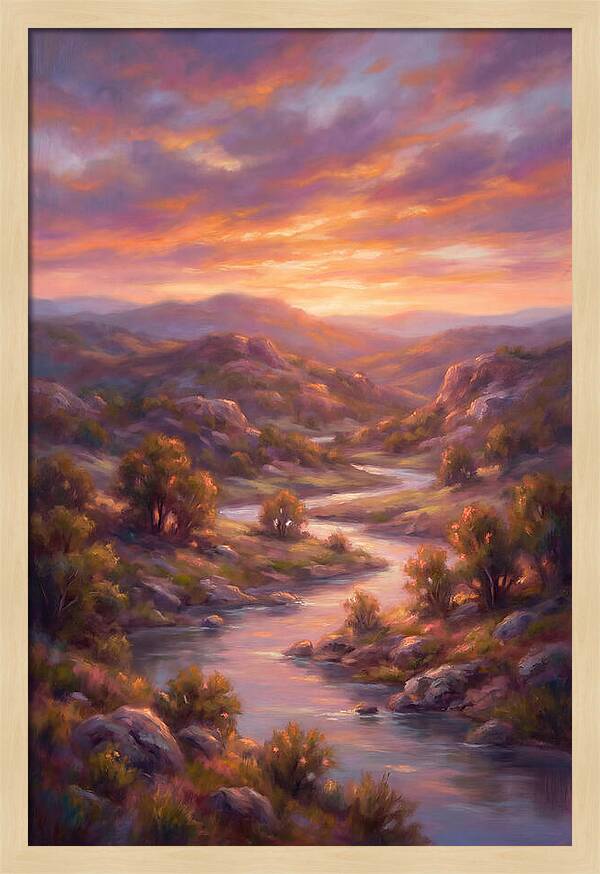 Sunset Over Serene Landscape