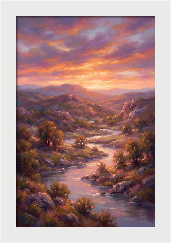 Sunset Over Serene Landscape
