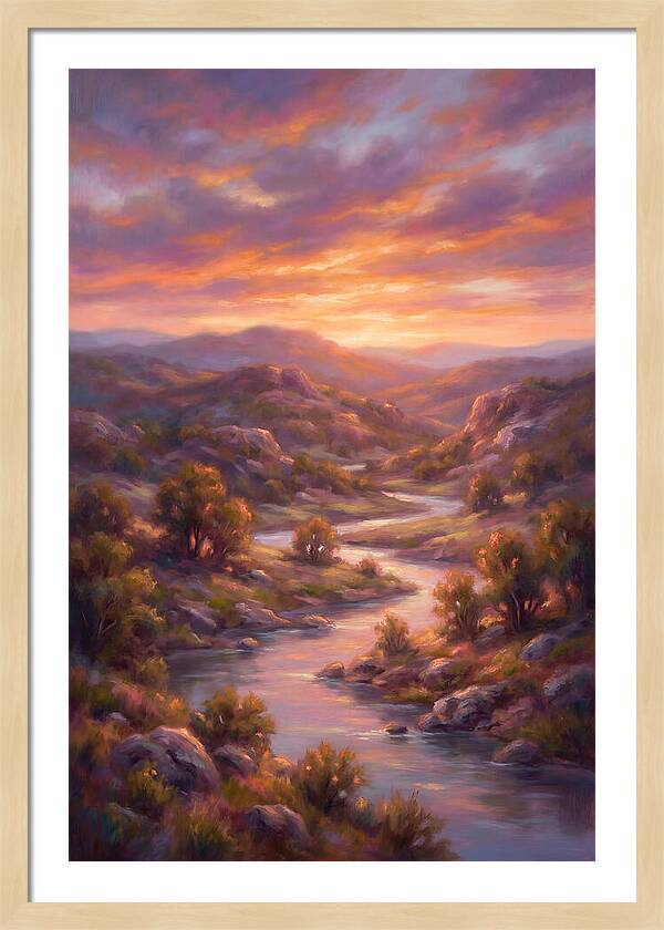 Sunset Over Serene Landscape