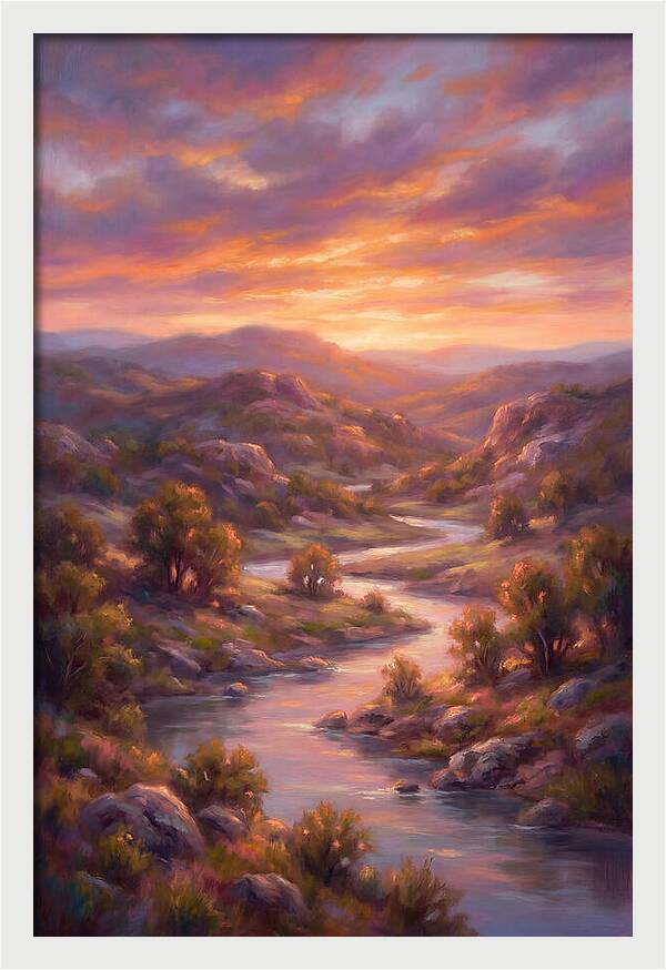Sunset Over Serene Landscape