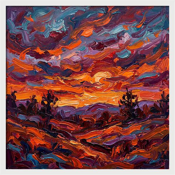 Sunset Over Vibrant Hills