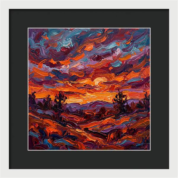 Sunset Over Vibrant Hills