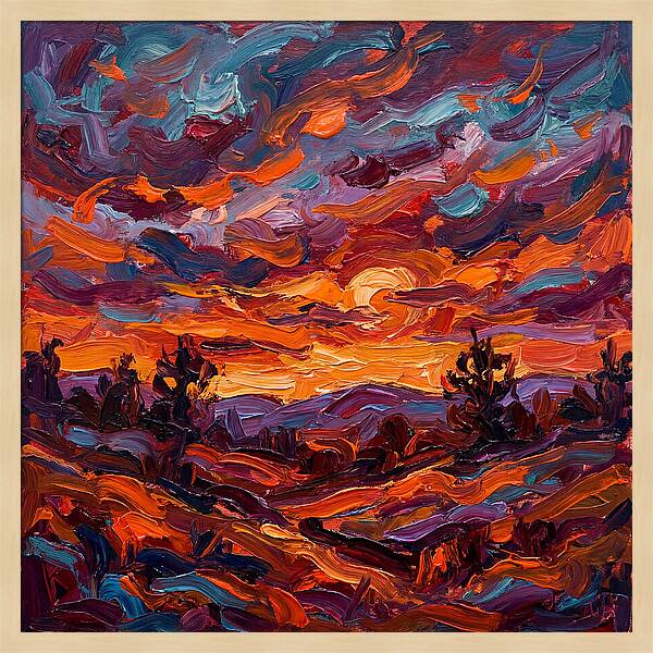 Sunset Over Vibrant Hills