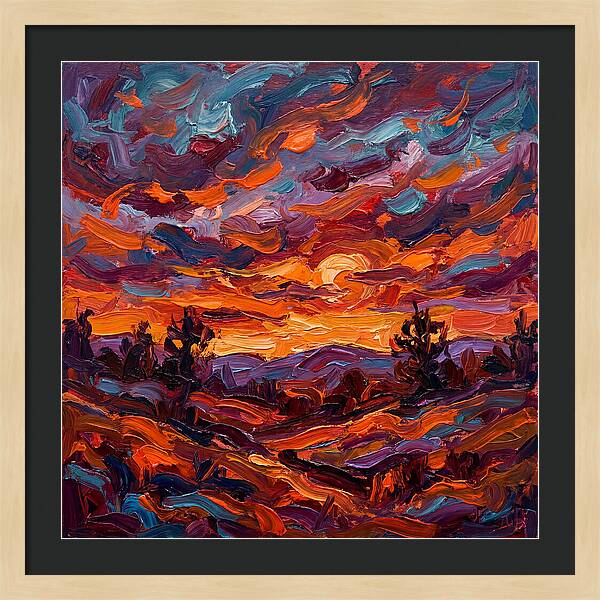 Sunset Over Vibrant Hills