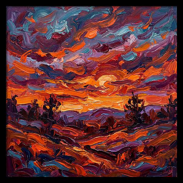 Sunset Over Vibrant Hills