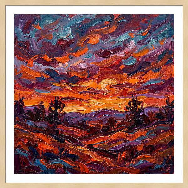 Sunset Over Vibrant Hills