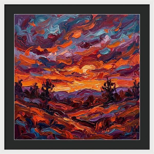 Sunset Over Vibrant Hills