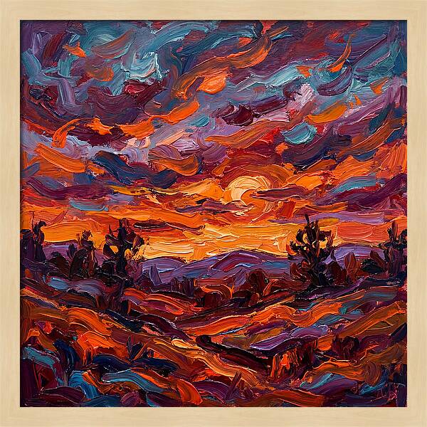 Sunset Over Vibrant Hills