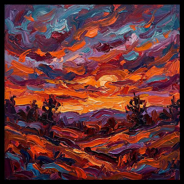 Sunset Over Vibrant Hills