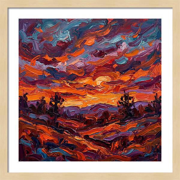 Sunset Over Vibrant Hills