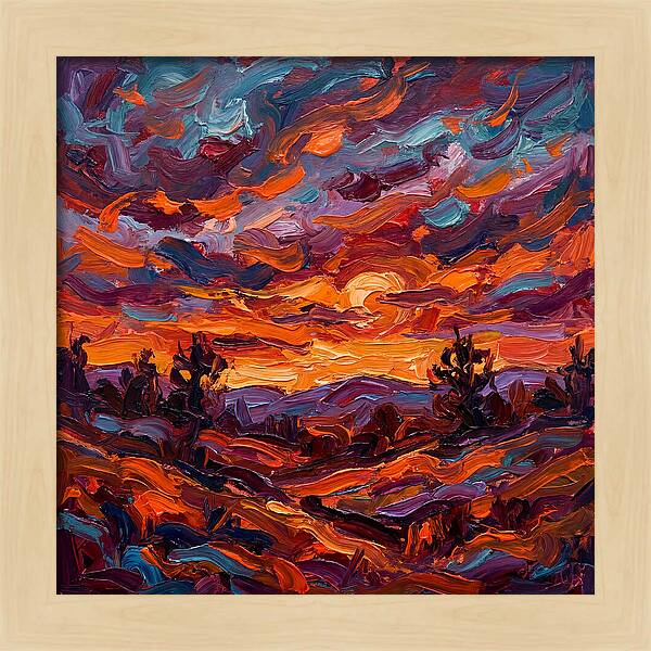 Sunset Over Vibrant Hills