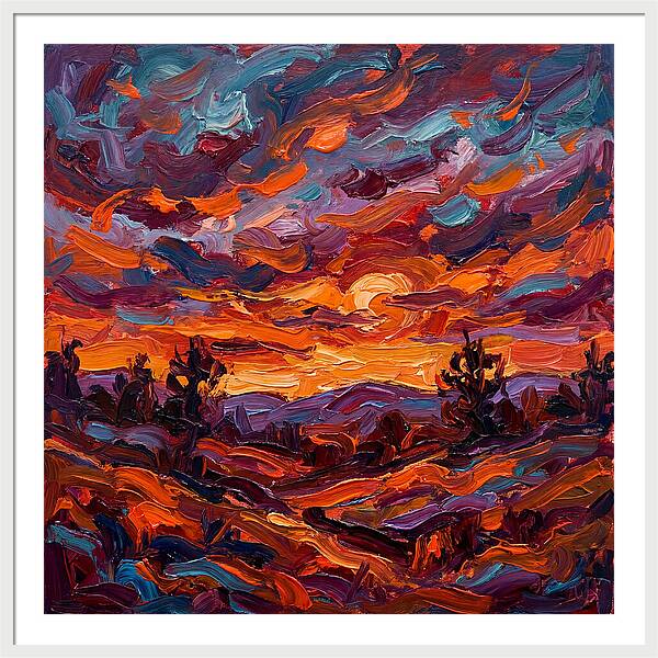 Sunset Over Vibrant Hills