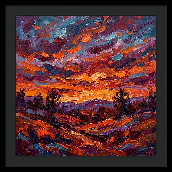 Sunset Over Vibrant Hills