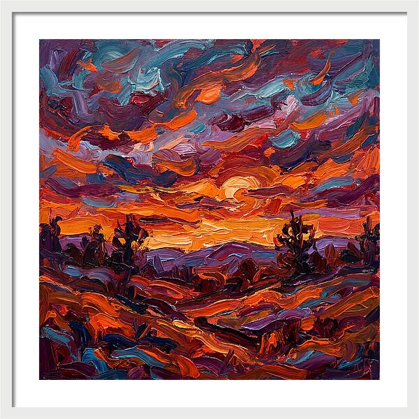 Sunset Over Vibrant Hills