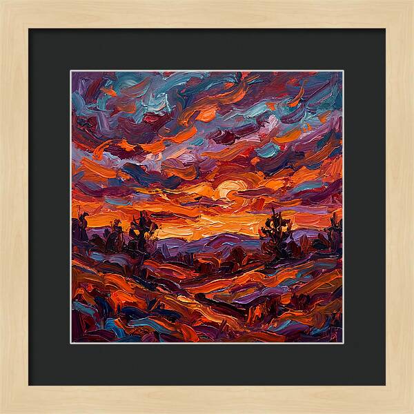 Sunset Over Vibrant Hills