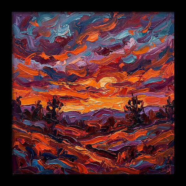 Sunset Over Vibrant Hills