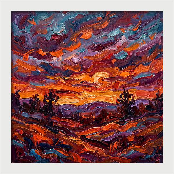 Sunset Over Vibrant Hills