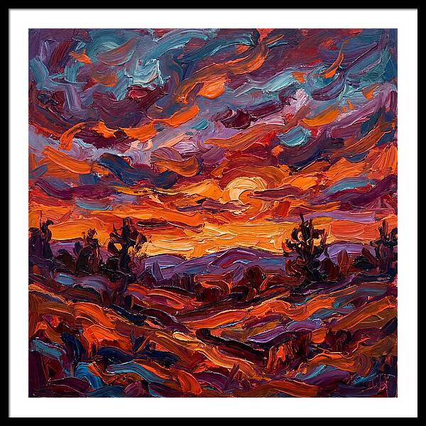 Sunset Over Vibrant Hills