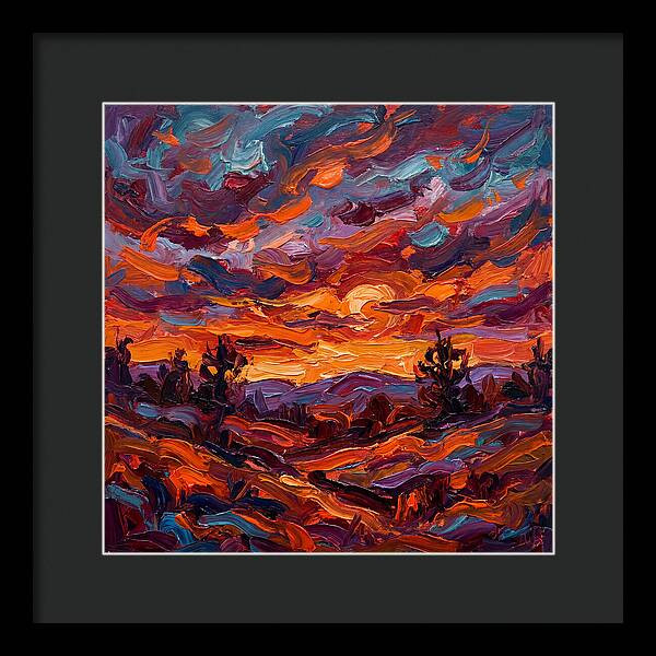 Sunset Over Vibrant Hills