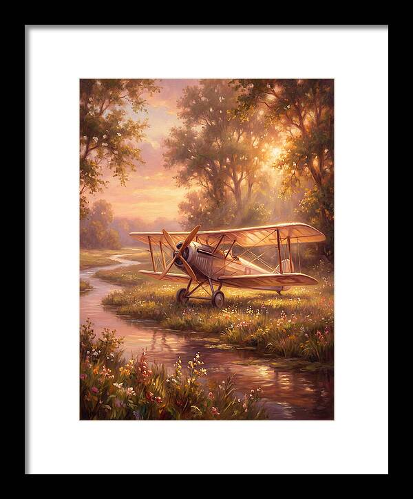 Sunset Over Vintage Aircraft