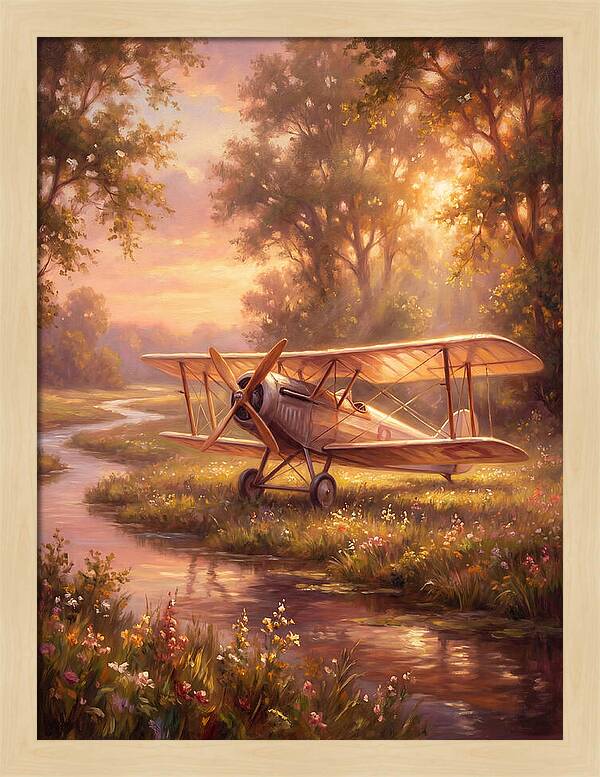 Sunset Over Vintage Aircraft