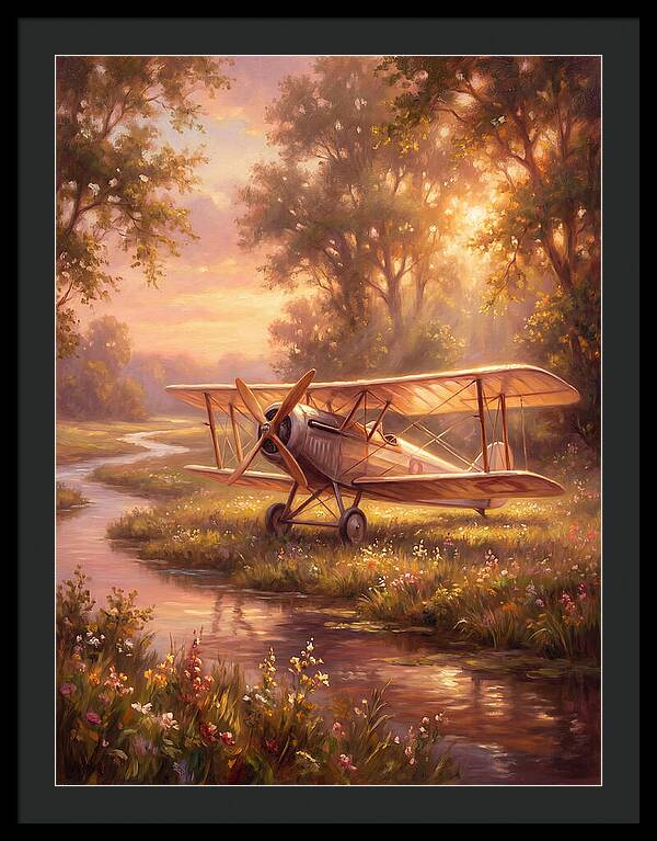Sunset Over Vintage Aircraft