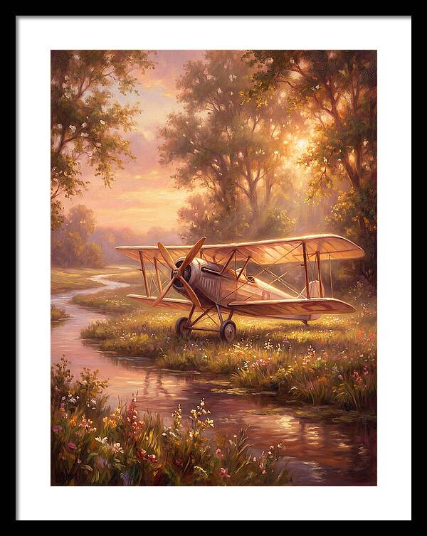 Sunset Over Vintage Aircraft