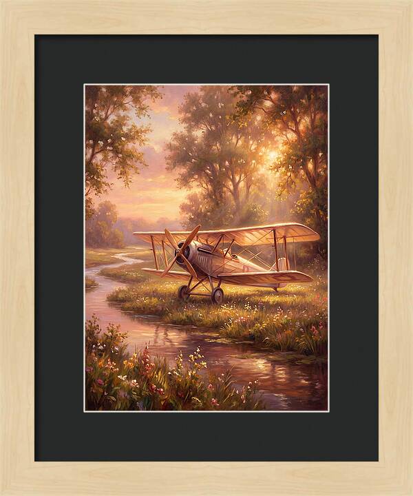 Sunset Over Vintage Aircraft
