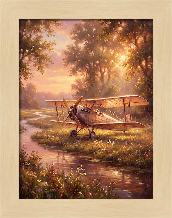 Sunset Over Vintage Aircraft