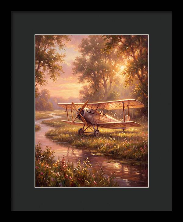 Sunset Over Vintage Aircraft