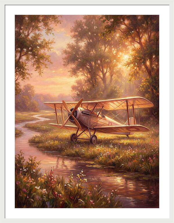 Sunset Over Vintage Aircraft