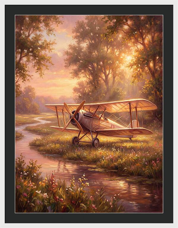 Sunset Over Vintage Aircraft