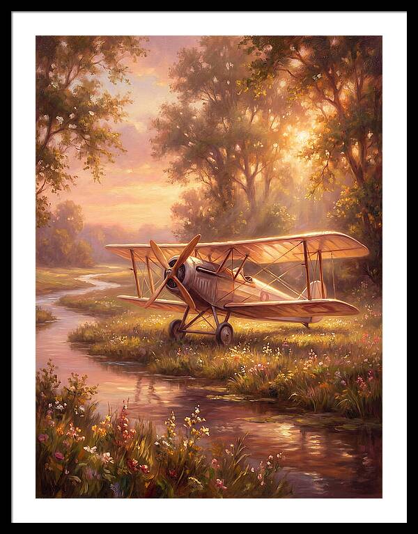Sunset Over Vintage Aircraft
