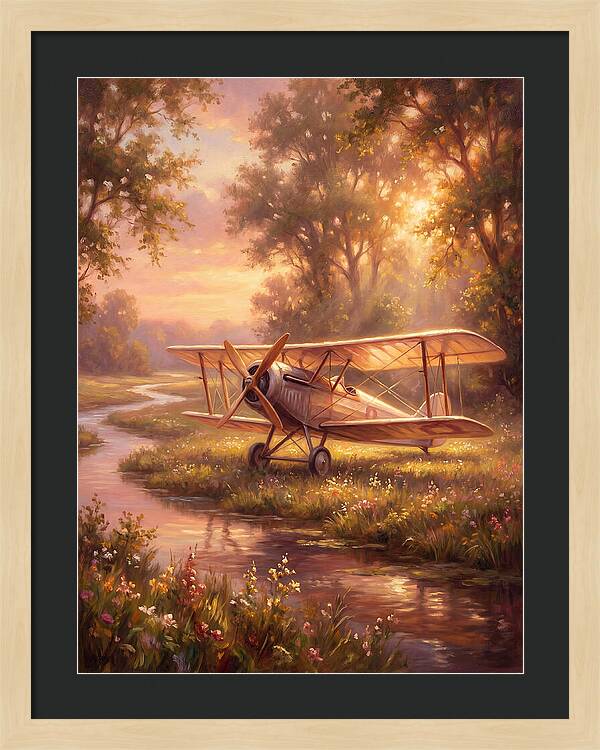 Sunset Over Vintage Aircraft