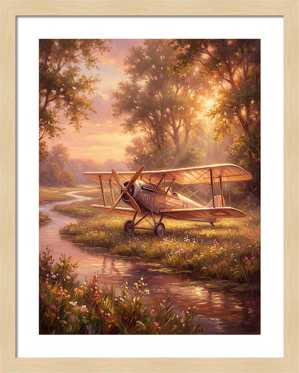 Sunset Over Vintage Aircraft