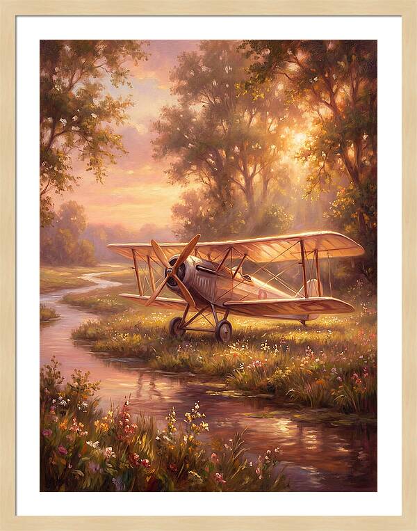 Sunset Over Vintage Aircraft