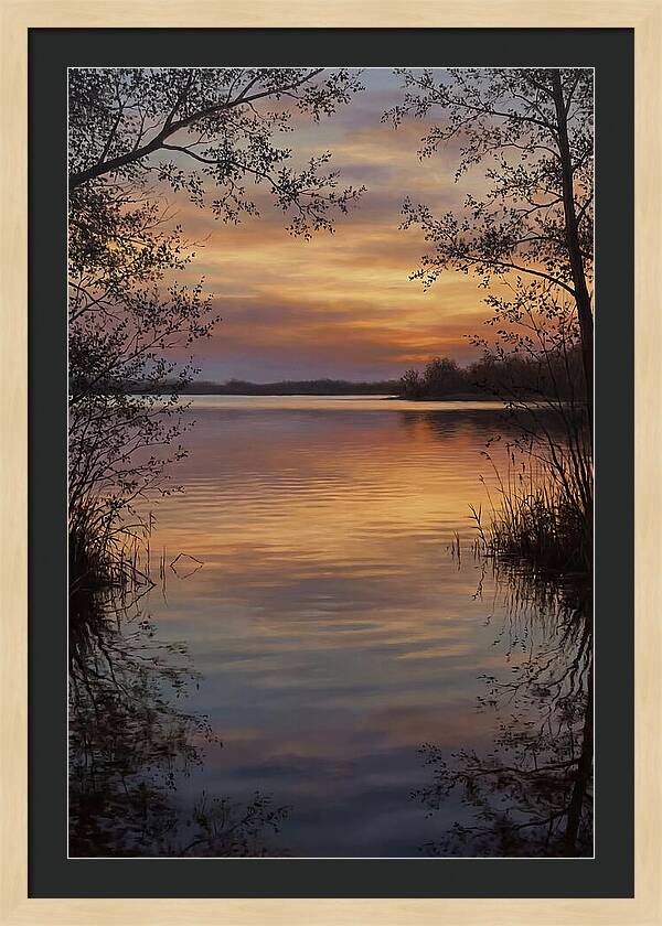 Sunset Reflections Over Water