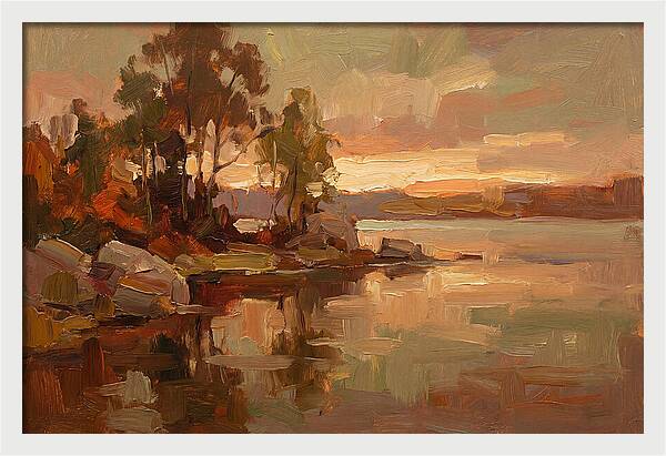 Sunset Reflections Over Water