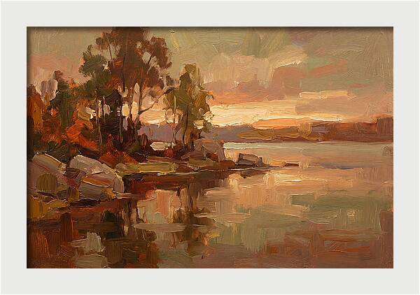 Sunset Reflections Over Water