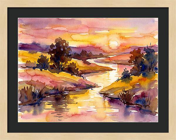 Sunset Reflections Over Water